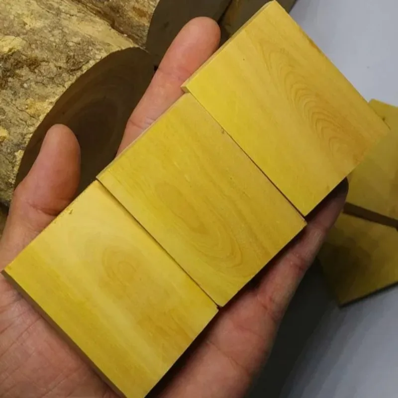 Natural Boxwood Raw Wood Lumber DIY Carving Material for Ornament Hand Grip Slingshot Seal Paperweight Gourd Plaque Craft Blanks