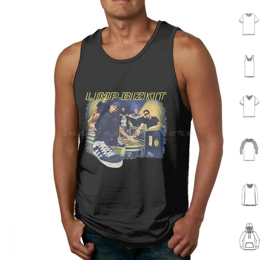 

Vintage Limps Bizkits Art Music Legend 80s Limited Design Tank Tops Vest Sleeveless Limp Bizkit American Rap Band