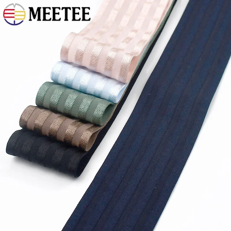 

5/10Meters Meetee 50mm Colored Elastic Band Soft Stretch Tape for Skirt Waistband Underwear Rubber Ribbon DIY Sewing Accessories