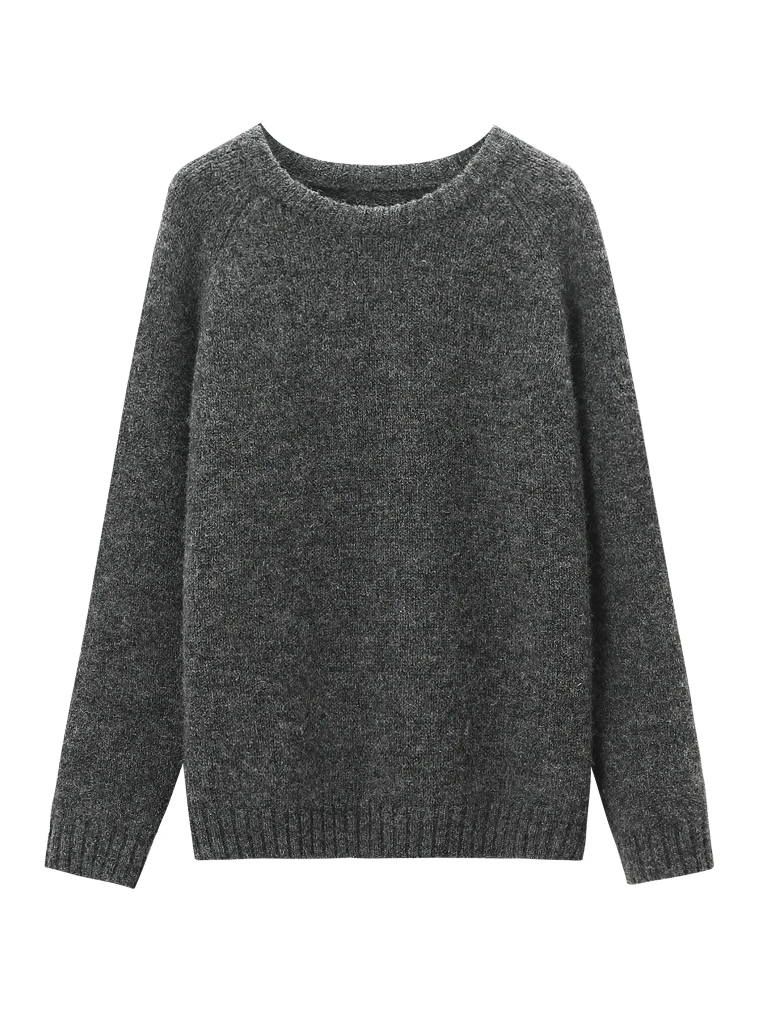 2024 new cashmere sweater women\'s round neck jumper autumn and winter thickened loose soft waxy wool sweater