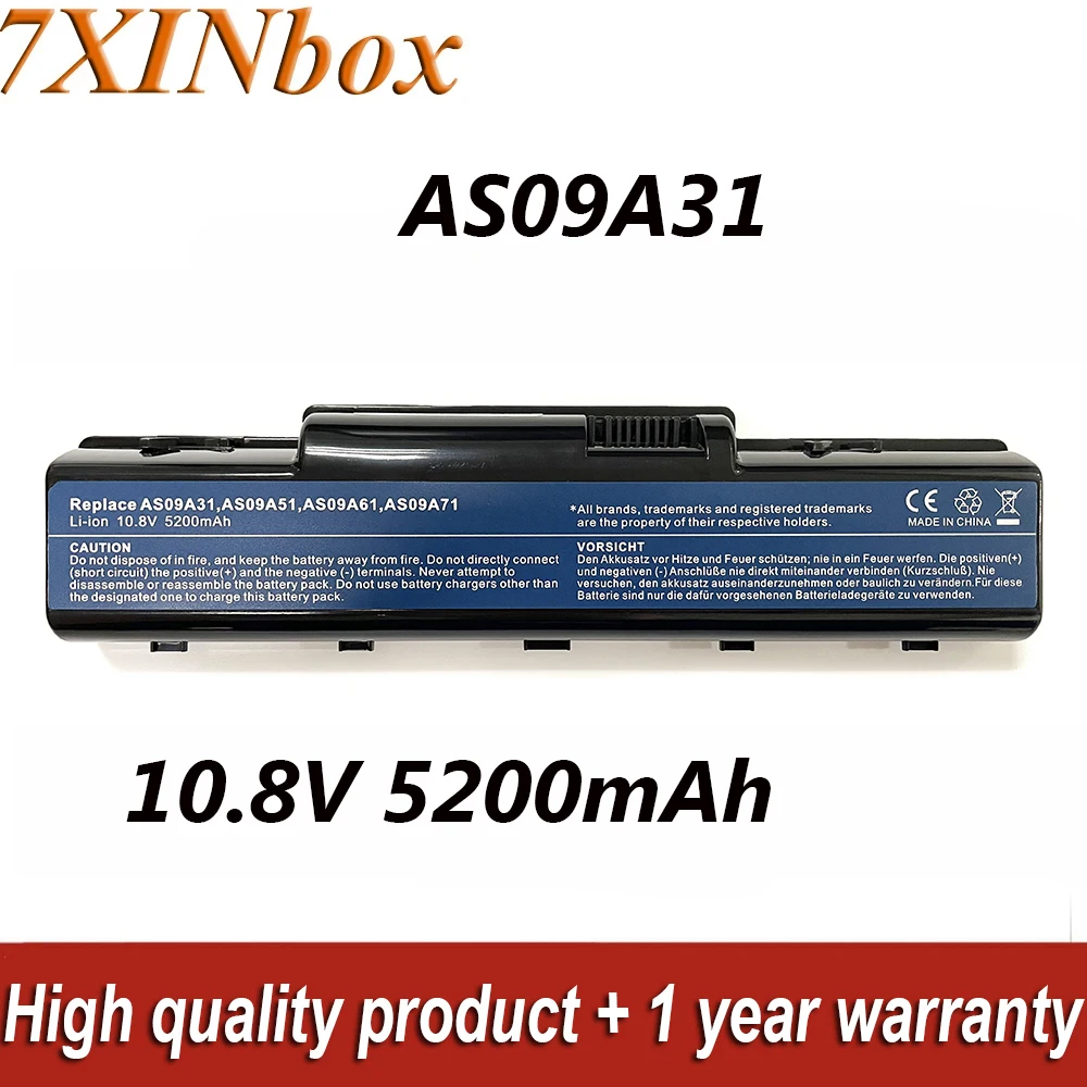 7XINbox AS09A31 5200mAh Laptop Battery For Packard Bell EasyNote TJ61 TJ62 TJ63 For Gateway NV52 NV5207U For ACER Aspire 5516