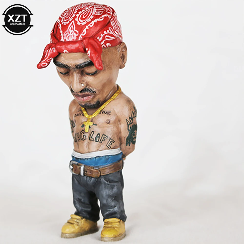 Mini Rapper Figures Resin Sculpture Room Decor Street Rap Hip Hop Funny Brother Classic Pose Home Ornament Party Decoration Gift