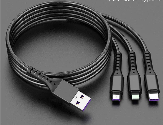 

Type-C one pull three current 5A super провод для быстрого заряда