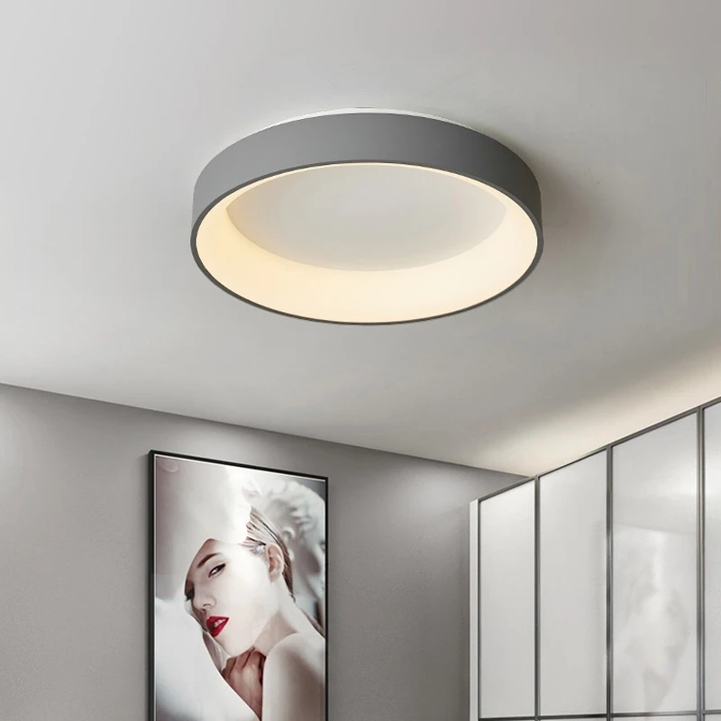 Imagem -06 - Modern Circular Luzes de Teto Led Luminária Regulável Sala de Estar Varanda Quarto Lâmpada Home Decor Iluminação Interior Lusters