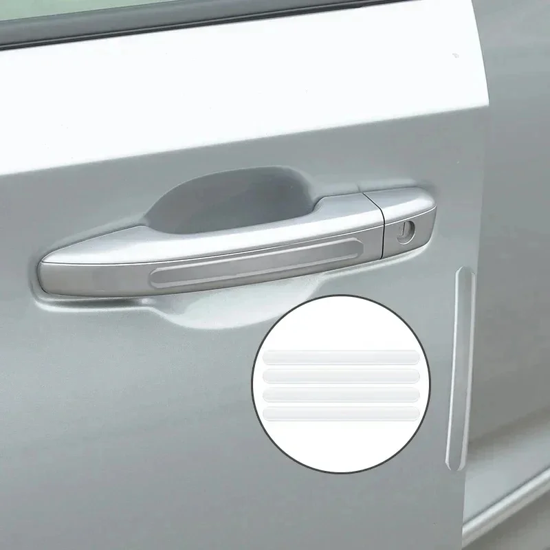 4-24pcs Car Door Edge Transparent Anti-collision Protector Bar Stickers Car Side Edge Protection Guards Rearview  Cover stripe