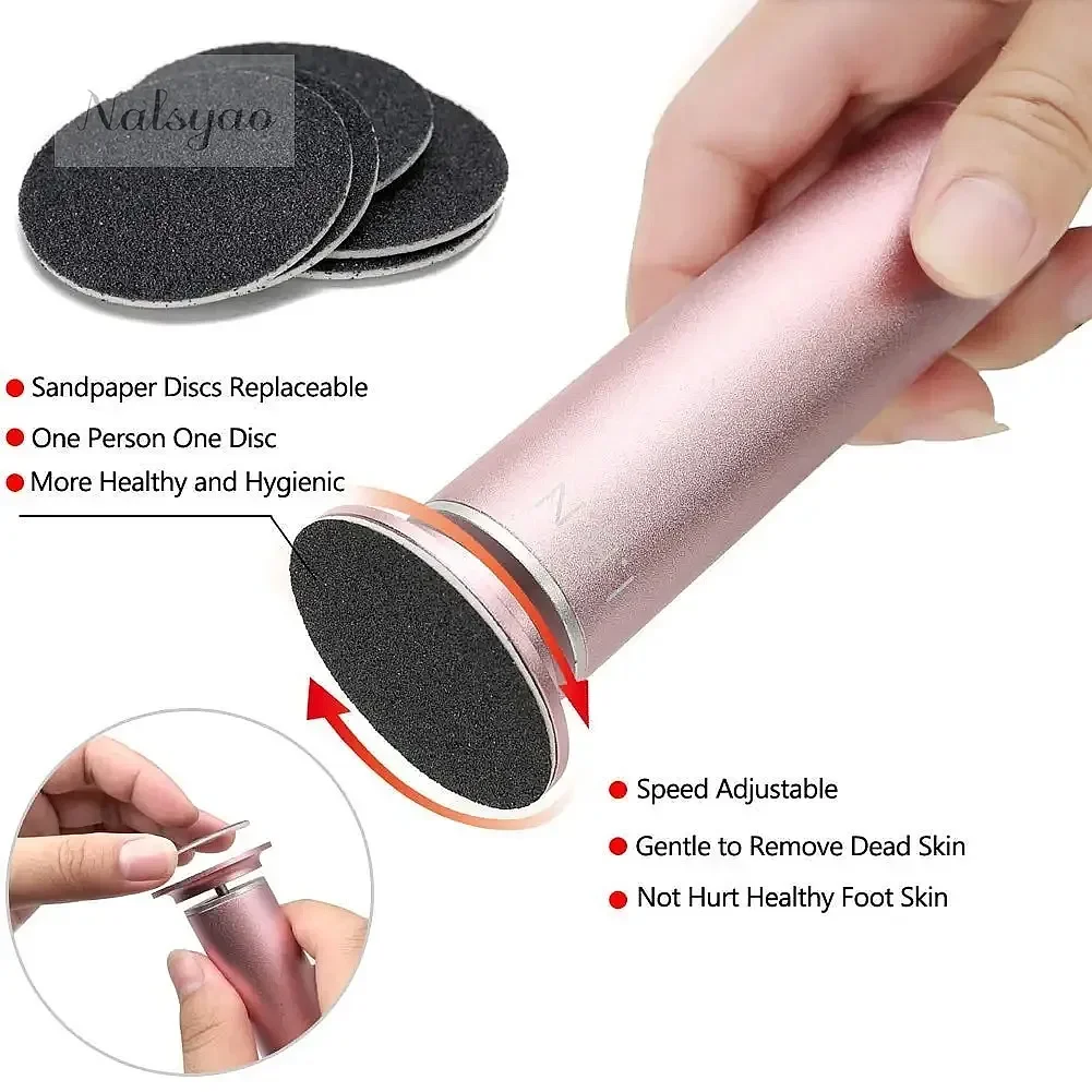 60PCS Pedicure Sandpaper Disks Replacement for Electric Foot Callus Remover, Foot File Refill Accessories for Dead Skin Removal
