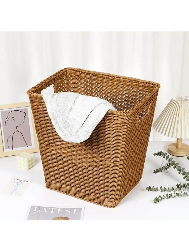 large-size-wicker-weave-dirty-clothes-basket-hotel-and-homestay-towel-basket-laundry-hamper-toy-bucket-family-storage-basket