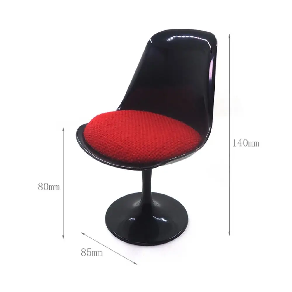 Chaise à jambes rondes pour poupée, échelle 1/6, accessoires, modèle de scène, chaise de loisirs rotative Miniature, maison de jeu en plastique