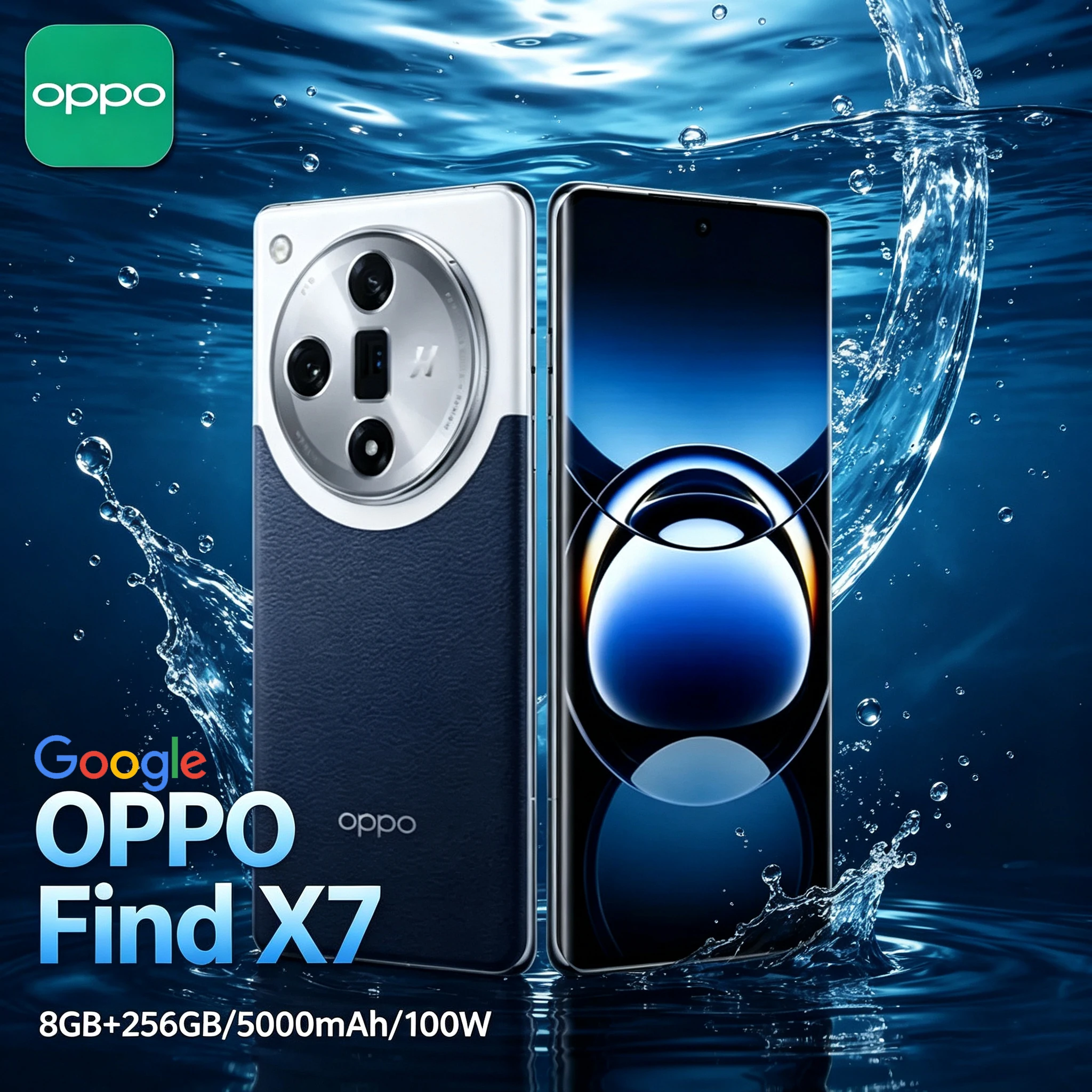 5000mAh long battery life OPPO fashion smart phone Find X7 5G full Netcom fingerprint unlock/face recognition/8GB+256GB/100W