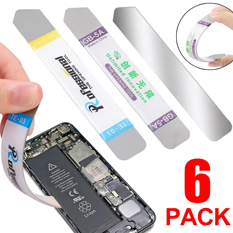 1-6 sztuk ostrze ze stali nierdzewnej miękkie cienkie podważanie Spudger ekran tabletu telefon komórkowy narzędzia do otwierania baterii dla Samsung iPhone iPad otwieracz