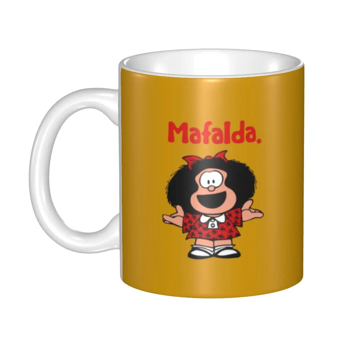 

Personalized Happy Mafalda Mugs DIY Argentina Manga Quino Comic Ceramic Tea Milk Coffee Cups