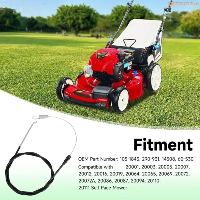 K1AE 105-1845 Deck Engagement Throttle Cable For  20064 20069 20072 20072A 20086 20087 Lawnmower Heavy Duty Repair Component