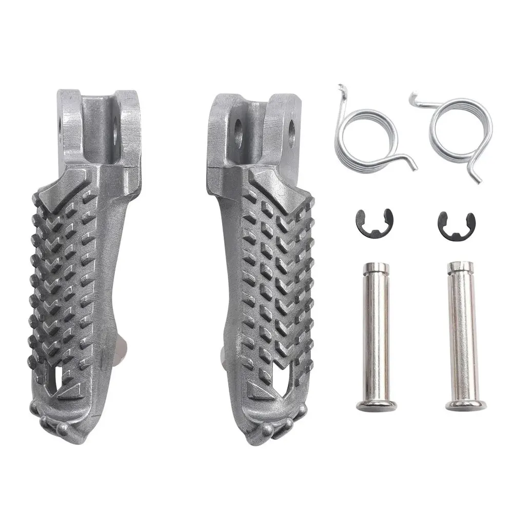 

Мотоциклетные серебристые модифицированные передние подножки для водителя, подножки для Kawasaki NINJA ZX10R ZX1000 2021-2023