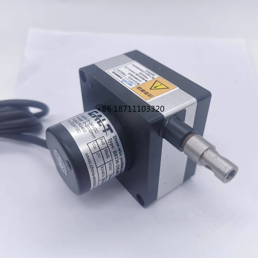 0-2000mm string encoder RS485 output 4096 resolusi absolut encoder 2m kawat menarik sensor posisi