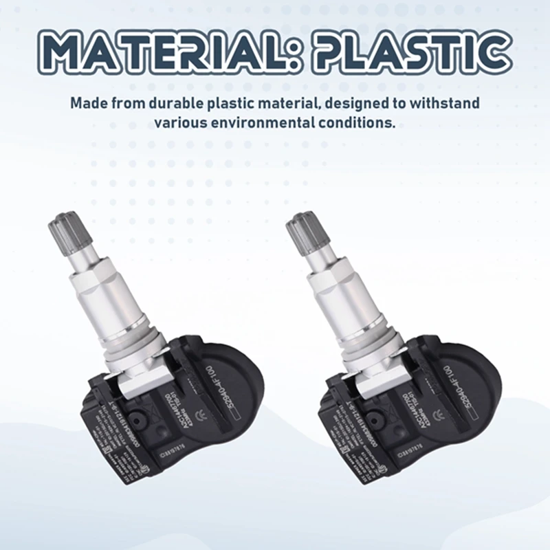 Super Sale 4Pcs 52940-4F100 Tire Pressure Sensors 433MHz for Hyundai Grand Starex H-1 Wagon 2015-2018 529404F100
