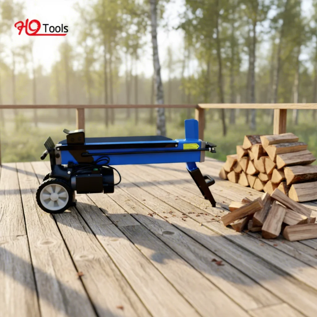China Factory Direct Electric 6 Ton Hydraulic Fast Log Splitter Firewood Process Wood Log Splitter HY6T-520-II