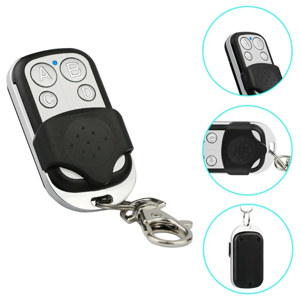 รีโมทคอนโทรลแบบคัดลอกสัญญาณ 433Mhz สำหรับประตูโรงรถ 4 ปุ่ม รีโมทคอนโทรล RF 433.92MHz