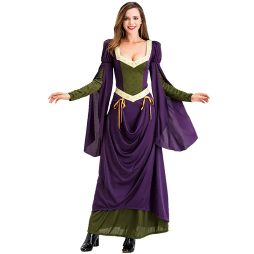 

Medieval Palace Princess Dress Adults Vintage Party Evening Gown Renaissance Carnival Halloween Cosplay Costume