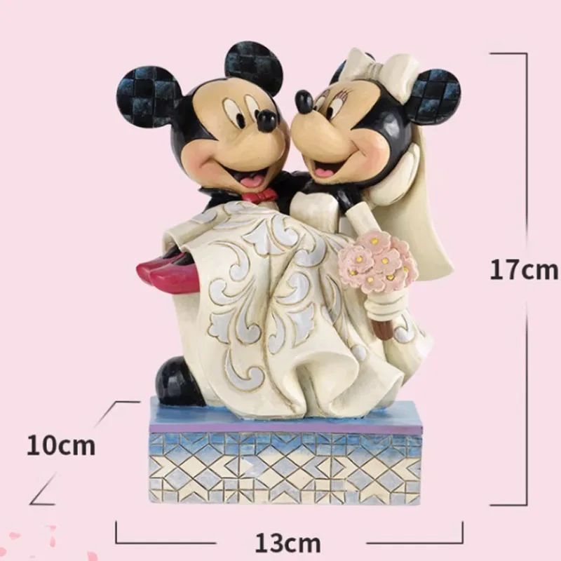Disney original kit de garagem mickey e minnie casamento 160mm anime figuras ação brinquedos para meninos presente modelo ornamentos
