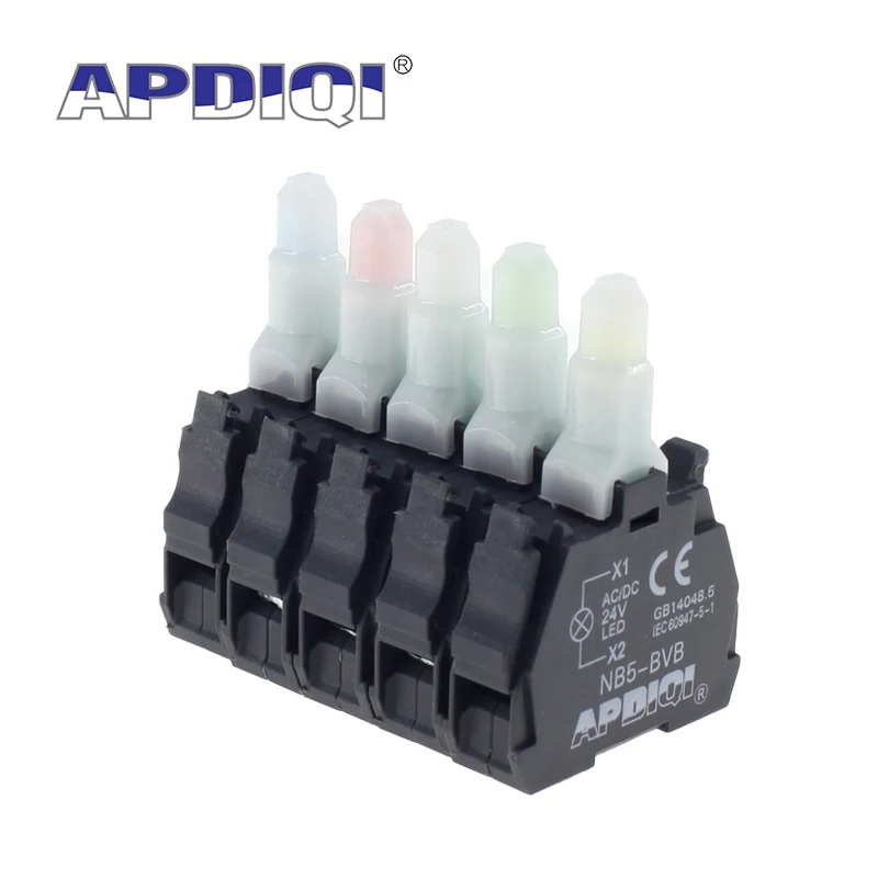 APDIQI-Indicateur lumineux BVM XB5 ZBV, porte-perle, accessoires de signal lumineux, vert, rouge, bleu, jaune, 22mm, 12V, 24V, 220V, 380V, 1 pièce