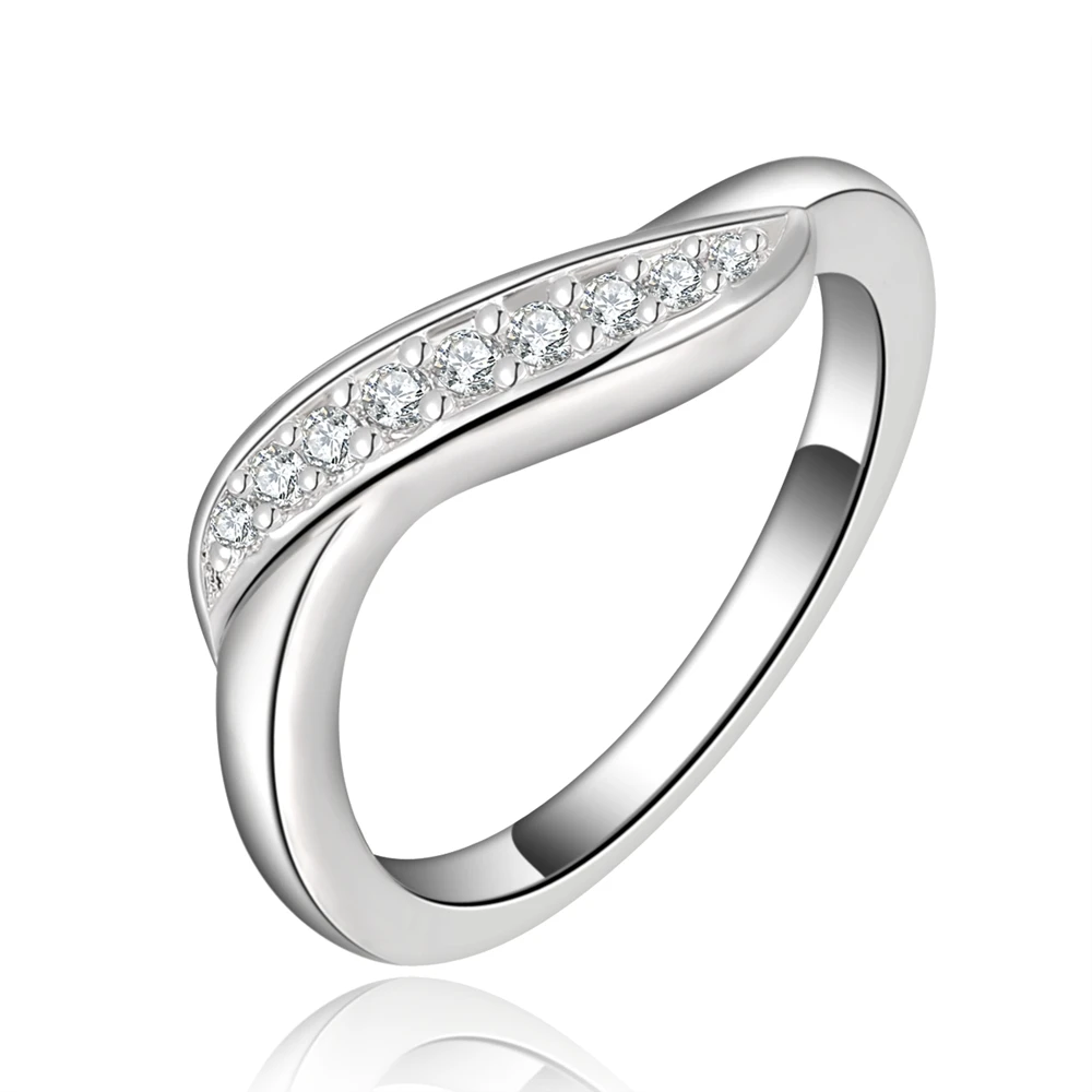 

925 Sterling Silver Whosale Price Best Beautiful Crystal Ring Noble Fashion Wedding Women Lady Ring Jewelry Cz Zircon Stamped,