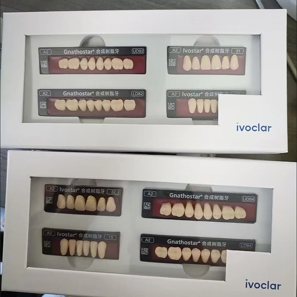 

Ivoclar Dental Ivostar & Gnathostar Acrylic Resin Denture Complete Full-mouth Restoration SR Saclar Composite Resin False Teeth