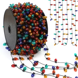 5yards Mini Colorful Bulb Christmas Fairy Lights Fake Light String Garland For Xmas New Year Party Home Dollhouse DIY Decor Gift