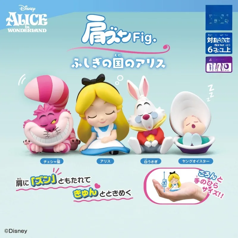 

Disney Kawaii Japan Gashapon Figurine Anime Alice In Wonderland Sleep Doll Action Figure Cute Capsule Toys Mini Model Gift