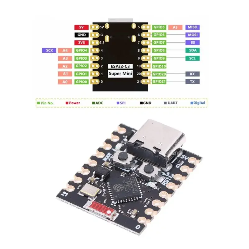 ESP32-C3 Development Board ESP32-C3 ESP32-S3 ESP32-H2 ESP32-C6 Board ESP32 C3 SuperMini WiFi Bluetooth ESP32C3