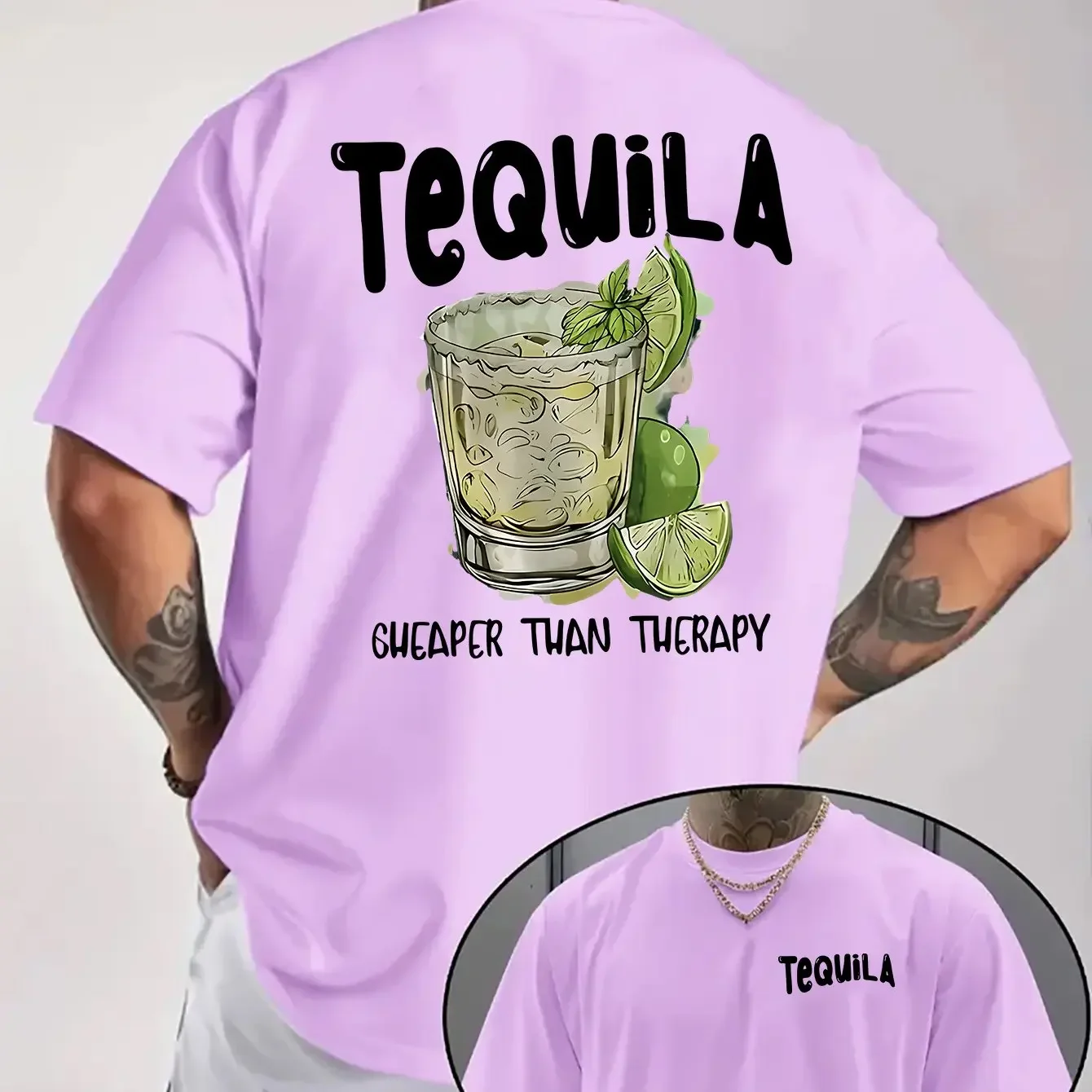 

Мужская пастельно-розовая футболка — легкая летняя футболка с графикой Popeye's Surf Club, пляжная рубашка стандартного кроя для повседневной одежды