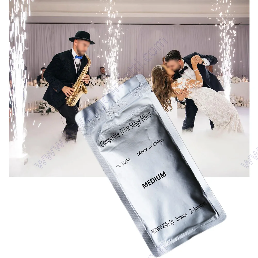 1~100 Bag Ti Powder Cold Spark Machine Wedding Party Events 200g Safe Metal Powder MSDS Certification Cold Spark Powder Indoor