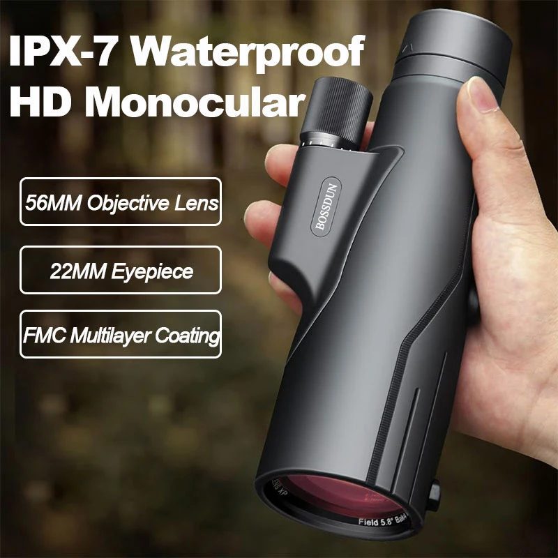 TICALA 16x56 High Power Monocular Telescope Waterproof  Fog Proof  Adapters Monocular Scope for Hunting  Bird Watching