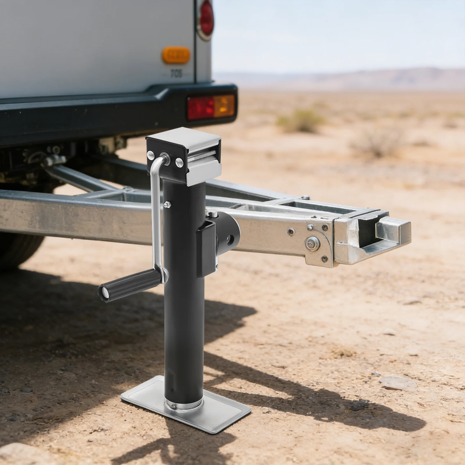 

1 Ton Hydraulic Support Foot, 10 Inch Trailer Jack, 1000lbs Lifting, Heavy Duty Round Tube for Car Truck Vehicle Maintenance