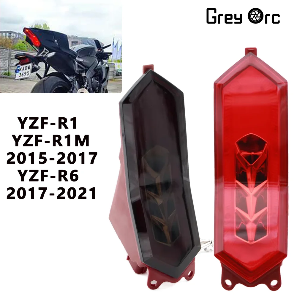Motorcycle Rear Tail Light For YAMAHA YZFR1 YZFR1M 2015-2017 YZFR6 2017-2021 YZFR7 2021 Brake Turn Signal Integrated Tail Light