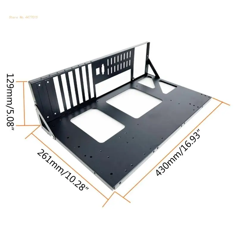 1Pc ATX Black Cold Rolled Steel Plate Mining Rig Frame for GPU Cold Rolled Steel Open Chassis Miner Mining Frame  Dropship