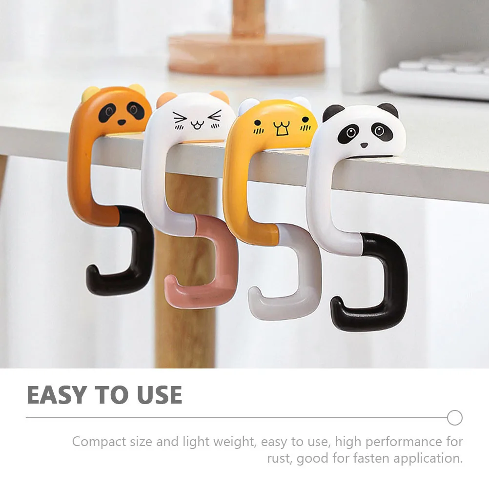 

Cartoon Hook up Table Bag Hanger Schoolbag Hooks for Tables Cat Desk Foldable Purse