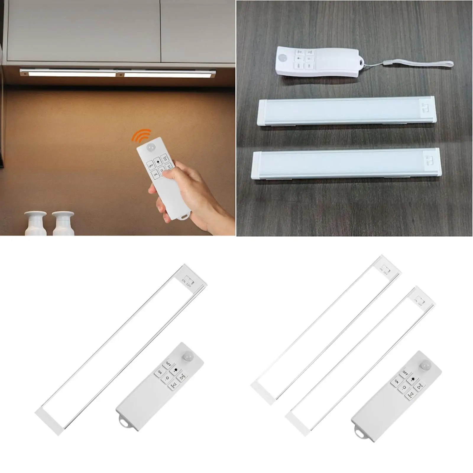 インテリアライトキャビネットの照明下で使用可能-128lm-リモコン付き