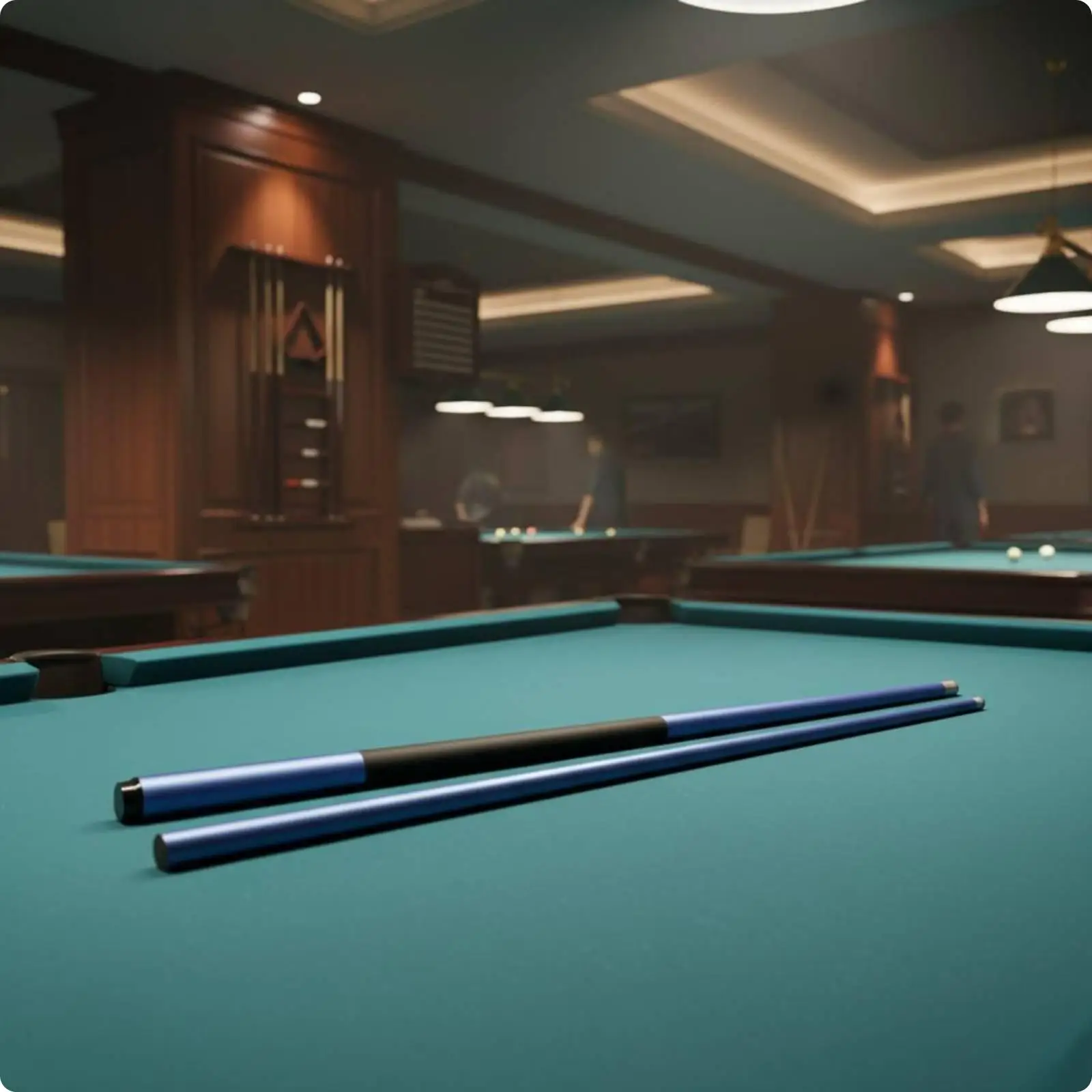 Durable Maple Billiard Cue Split Pool Stick 13mm Tip Classic Design for Snooker Table Gaming and Home Hall Play
