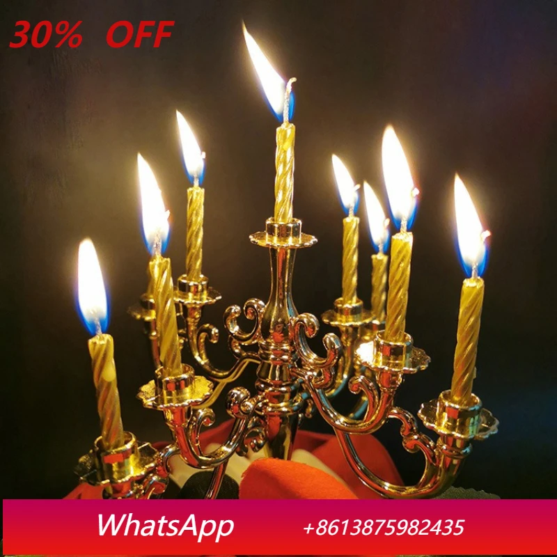

LH Birthday Cake Plug-in Ornament Bottom Holder Atmosphere Decoration Vintage Candlestick