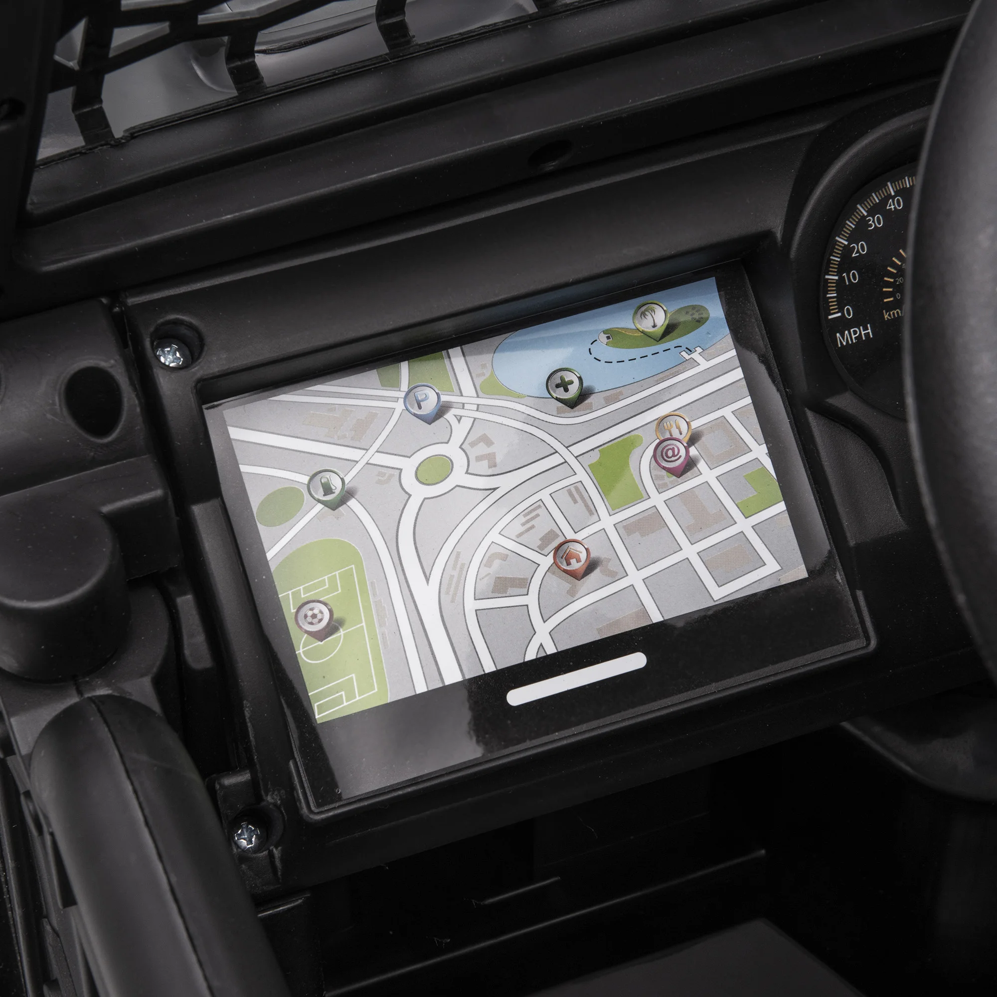 12V 배터리로 작동하는 어린이용 전동차 오프로드 트럭 장난감 (부모용 리모컨 포함, 블랙)