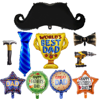 1pc Spanish Super Dad Balloons Happy Father's Day Foil Helium Ball Father Mother Party Decoration Home Scene DIY Arrangement