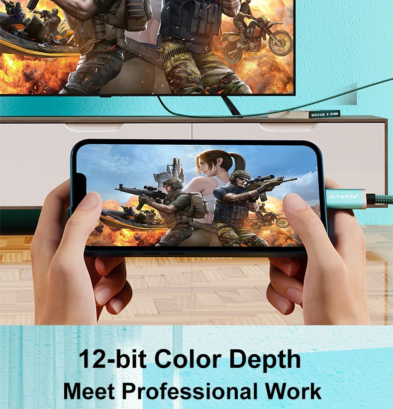 USB-C-auf-DisplayPort-Kabel 8K, bidirektionales DP-auf-Typ-C-Kabel für iPhone 17, Macbook Pro, iPad, iMac, kompatibel mit Thunderbolt 3/4 – Detail 11