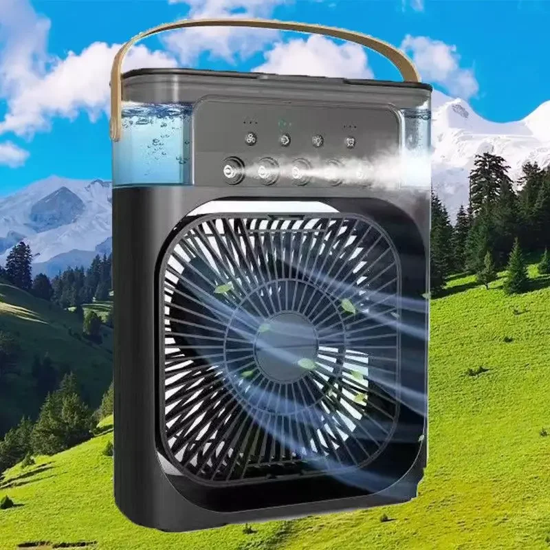 [Ultra-wide-angle air supply] Super powerful desktop small fan spray cooling artifact air cooler dormitory