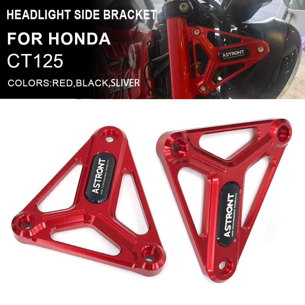 CT 125 Motorcycle CNC Headlight Side Bracket Lamp Mounting Bracket Decoration Cover For Honda CT125 Trail 125 Hunter Cub