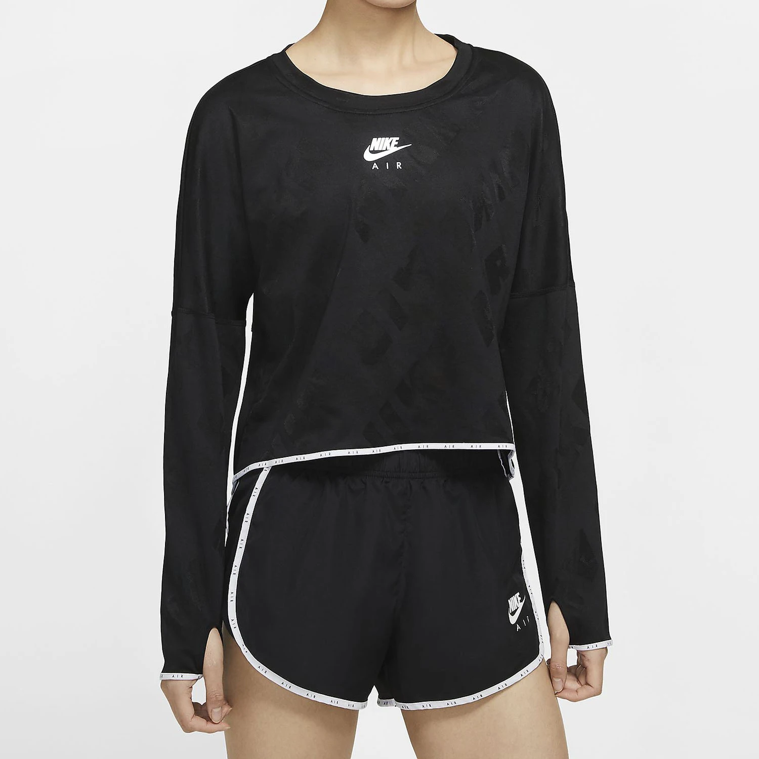 Nike genuine comfortable spring women's round neck pullover long sleeved top CJ1883-010