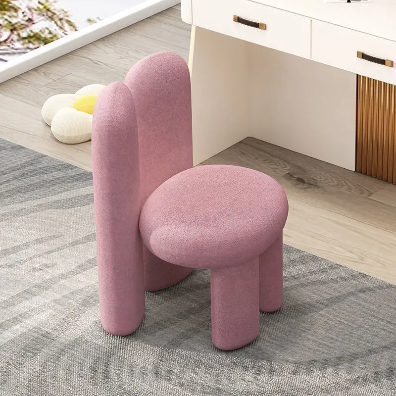 

Modern Luxury Cream Style Design Make Up Chair Dining Backrest Stool for Bedroom Dressing