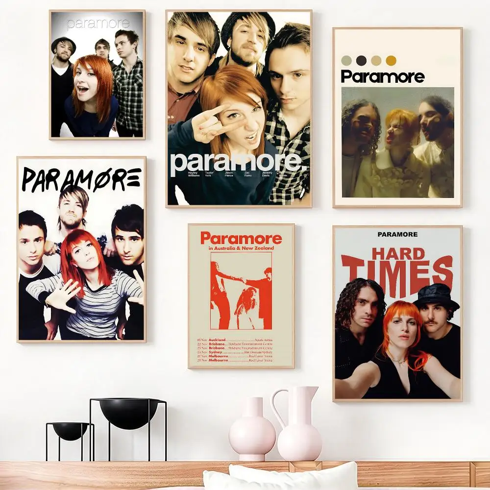 band Paramore Poster Poster HD Frameless Creamy Style Home Decor Wall Art for Living Room Bedroom Gift