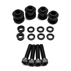 Black Four Point Detachable Sissy Bar Backrest Docking Hardware Kit For Harley Softail FLDE FLSL FXLR FXBB FLSB FXST FLHC 18+