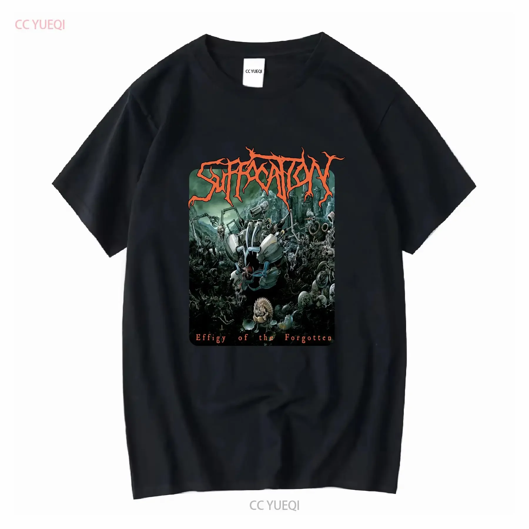 suffocation effigy of the forgotten T Shirt vintage Washed Stretched homme Comfortable Soft fashion designer clothes
