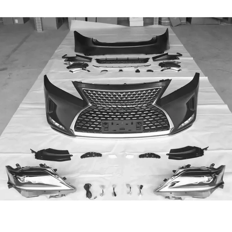 PrimeSelect Front Bumper Grille Headlights Body Kit RX0 0- Style Upgr AL